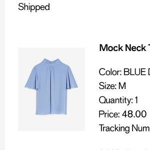 Express Mock neck tie back flutter sleeve top